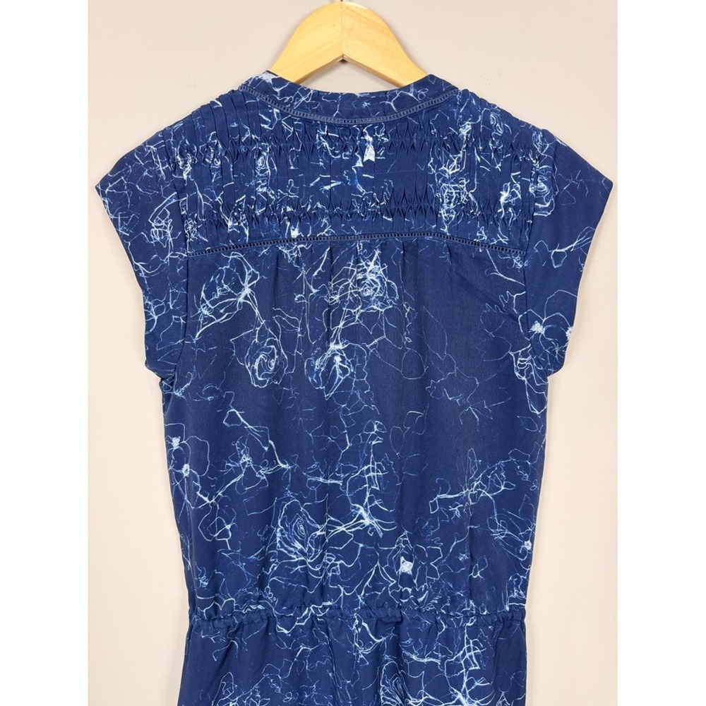 Sam Edelman Blue Floral Print Sleeveless Wide Leg Jumpsuit Women's Size‎ 4 - Picture 8 of 12